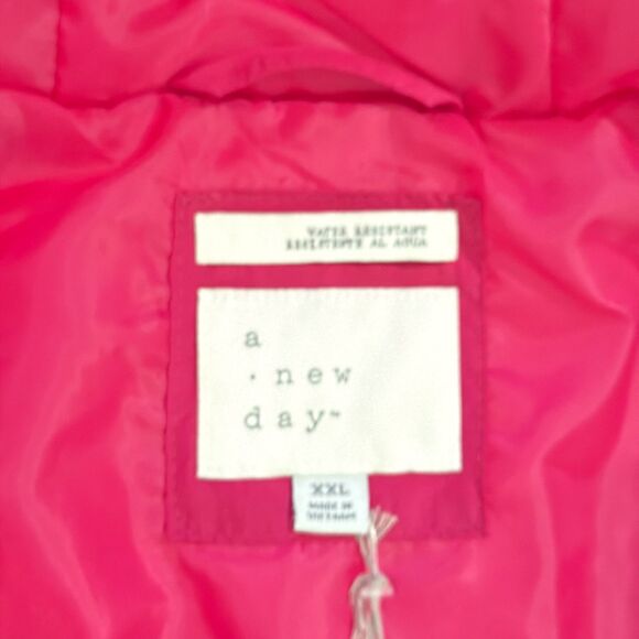 NWT A New Day Women’s Pink Hooded Insulated Jacket Size XXL Water Resistant - Picture 7 of 15